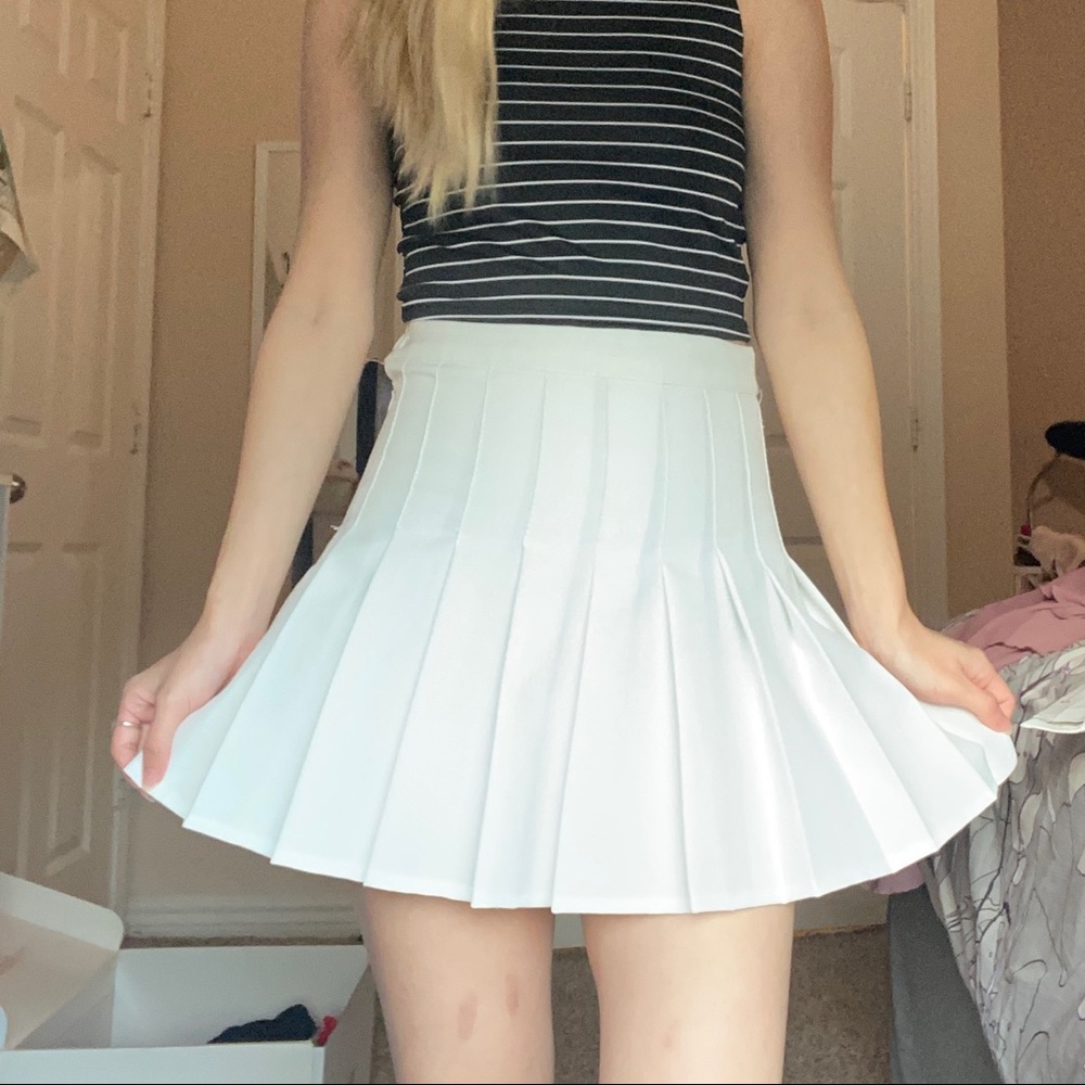 white american apparel tennis skirt